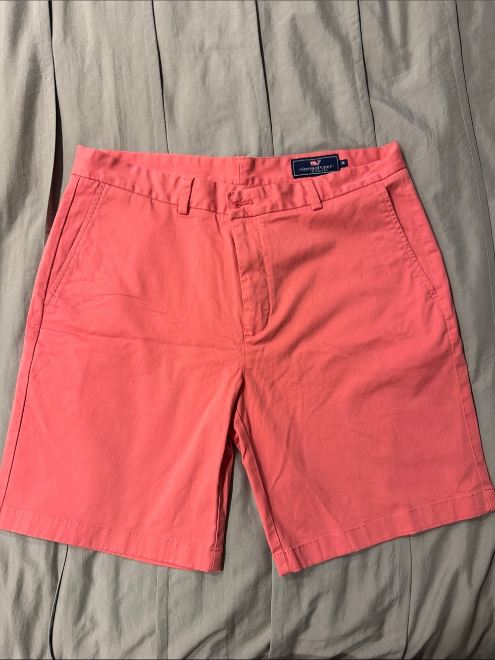 Men’s 36 Vineyard Vines Bright Coral Casual Chino Shorts 9”
